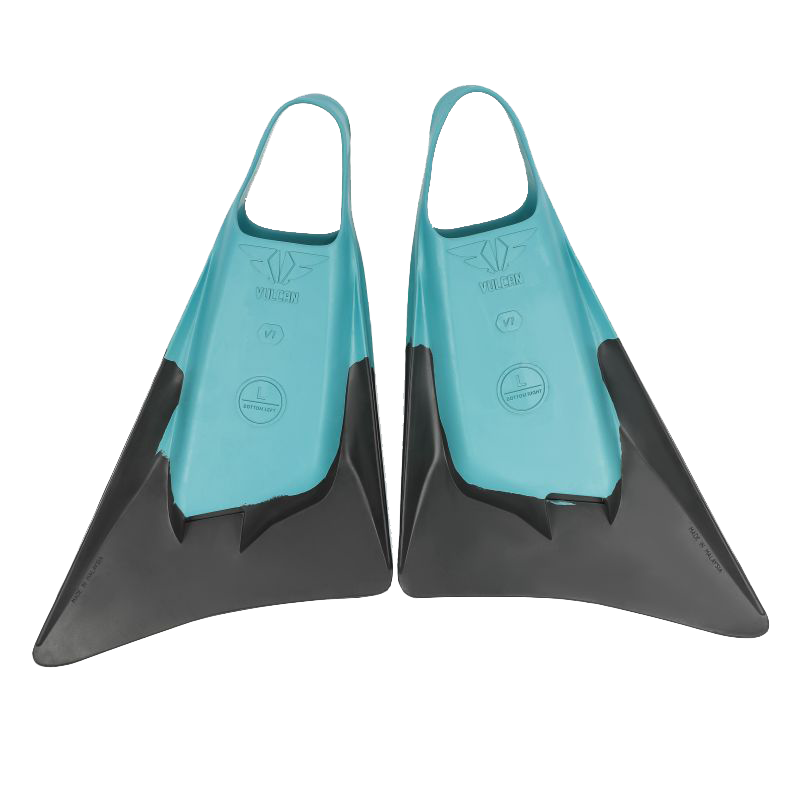 PRIDE Vulcan Fins V1 Dark Grey/Turquoise
