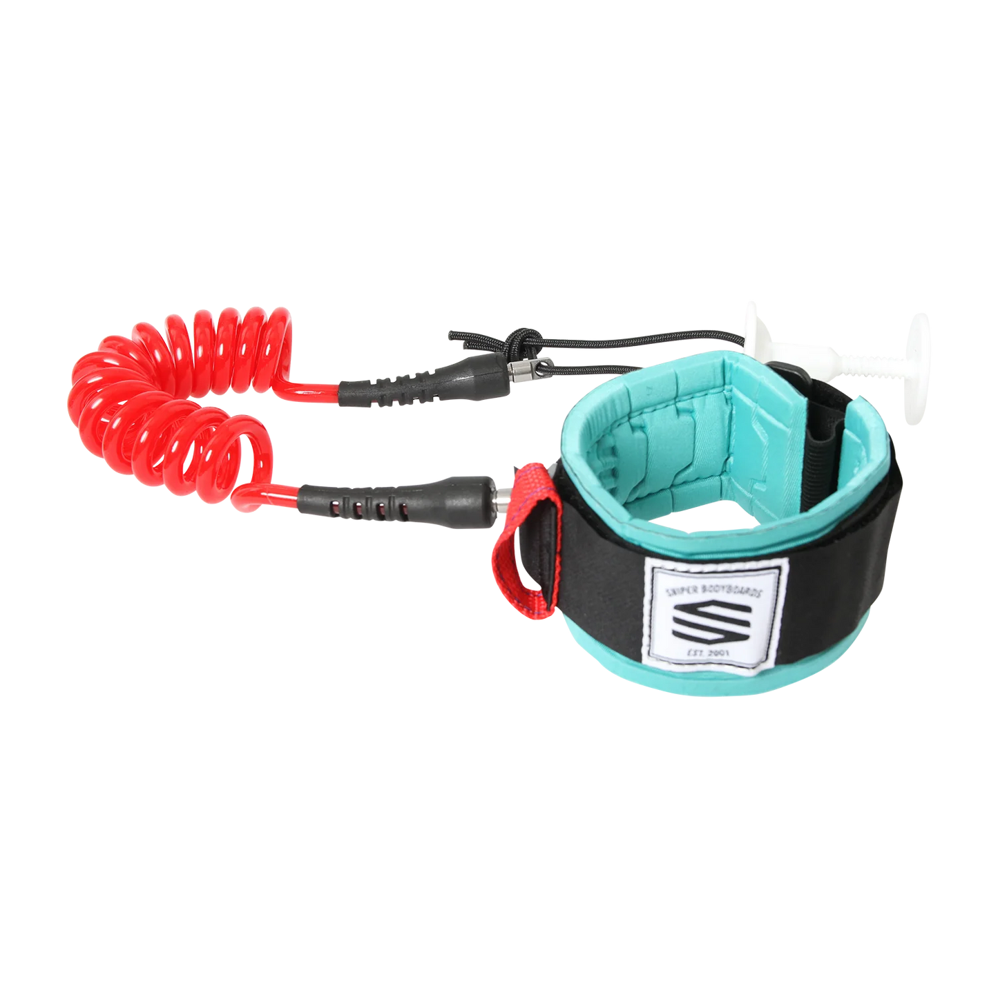 SNIPER BODYBOARDS Leash Pro Series · Iain Campbell Red/Teal 7mm