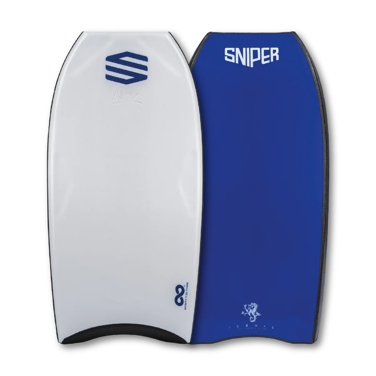 SNIPER BODYBOARDS Pro Series · Amaury Lavernhe Iconic Infinity PP White/Electric Blue