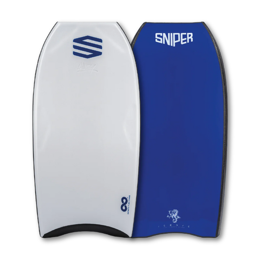 SNIPER BODYBOARDS Pro Series · Amaury Lavernhe Iconic Infinity PP White/Electric Blue