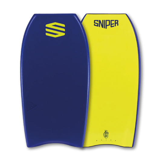 SNIPER BODYBOARDS Elite Series · Pulse XPE Dark Blue/Fluro Yellow