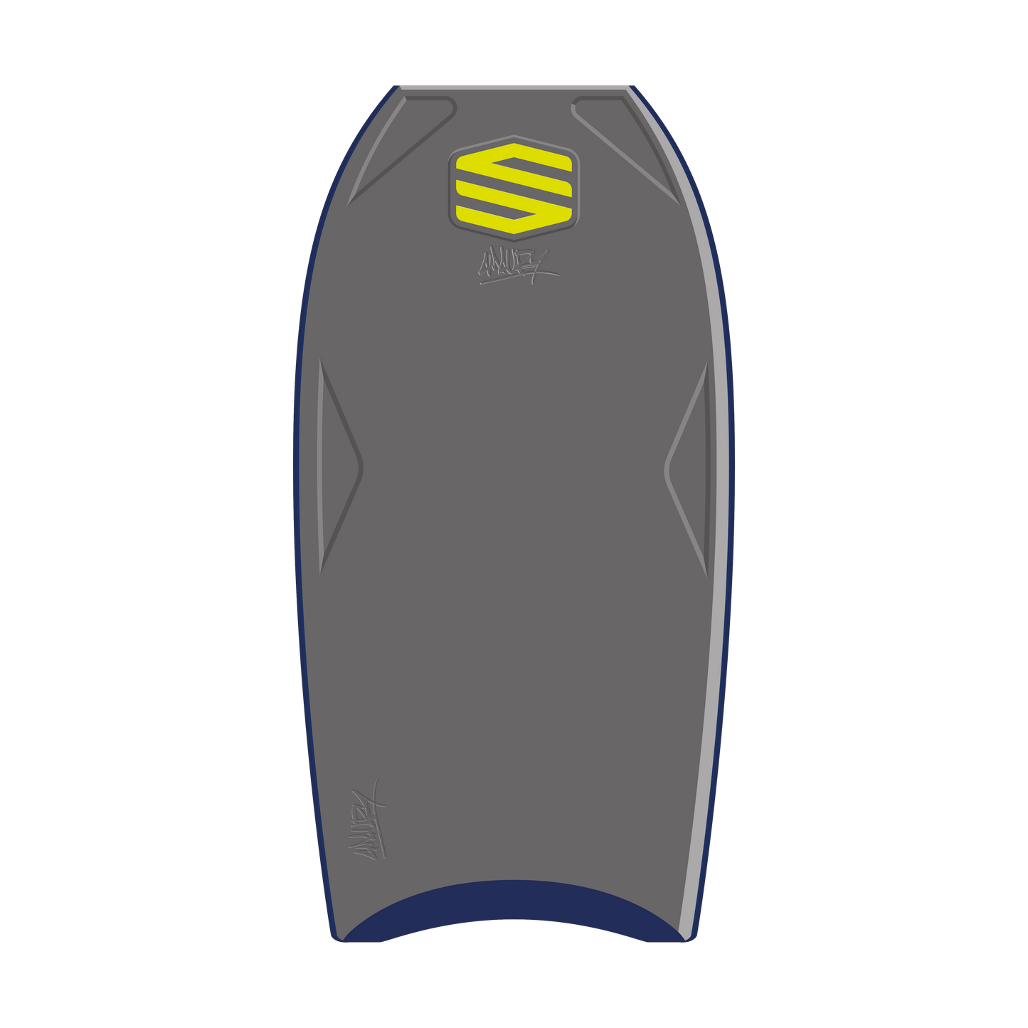 SNIPER BODYBOARDS Pro Series · Amaury Lavernhe Iconic PP Gunmetal/Fluro Yellow